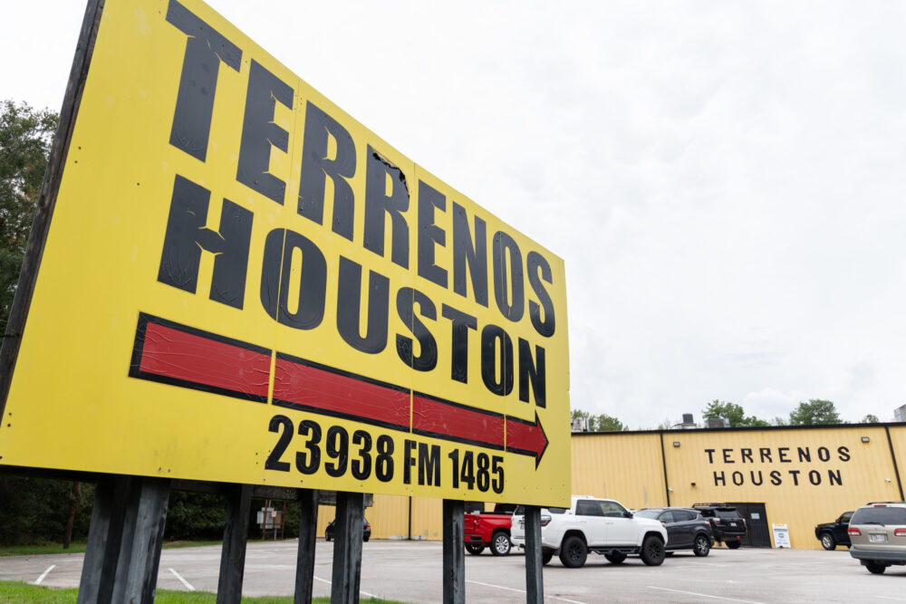Terrenos Houston, a sister company of Colony Ridge in Liberty County, primarily markets to potential Spanish-speaking customers looking to purchase land through the area. Taken on Oct. 5. 2023.