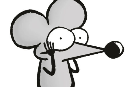 A cartoon rat drawn by Pearls Before Swine cartoonist Stephan Pastis