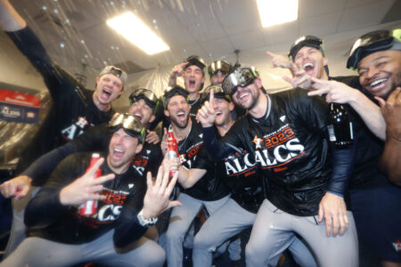 Astros Twins ALDS Celebration
