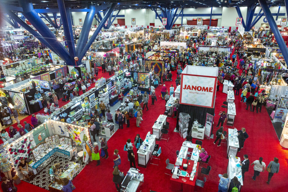 Attendees pack George R. Brown Convention Center for the annual International Quilt Festival. 
