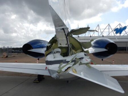 Citation Mustang aircraft sustained damages after the collision Oct. 24
