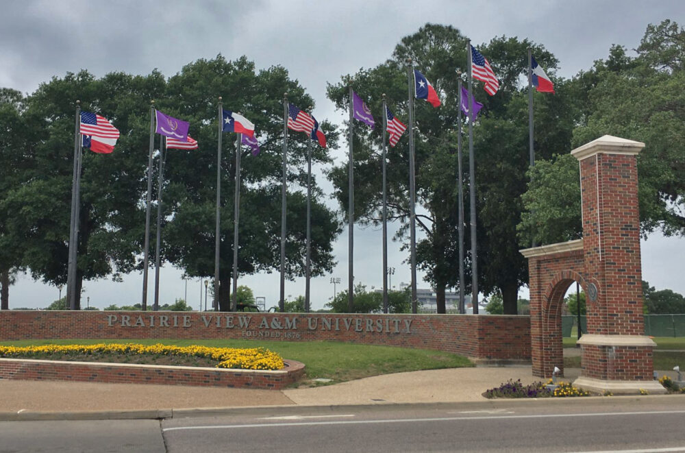 One of the entrances to the Prairie View A&M University campus.