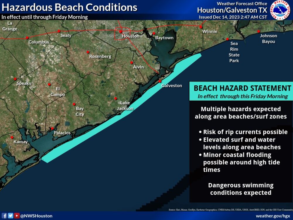 Scattered thunderstorms across Houston likely Friday, NWS issues beach ...