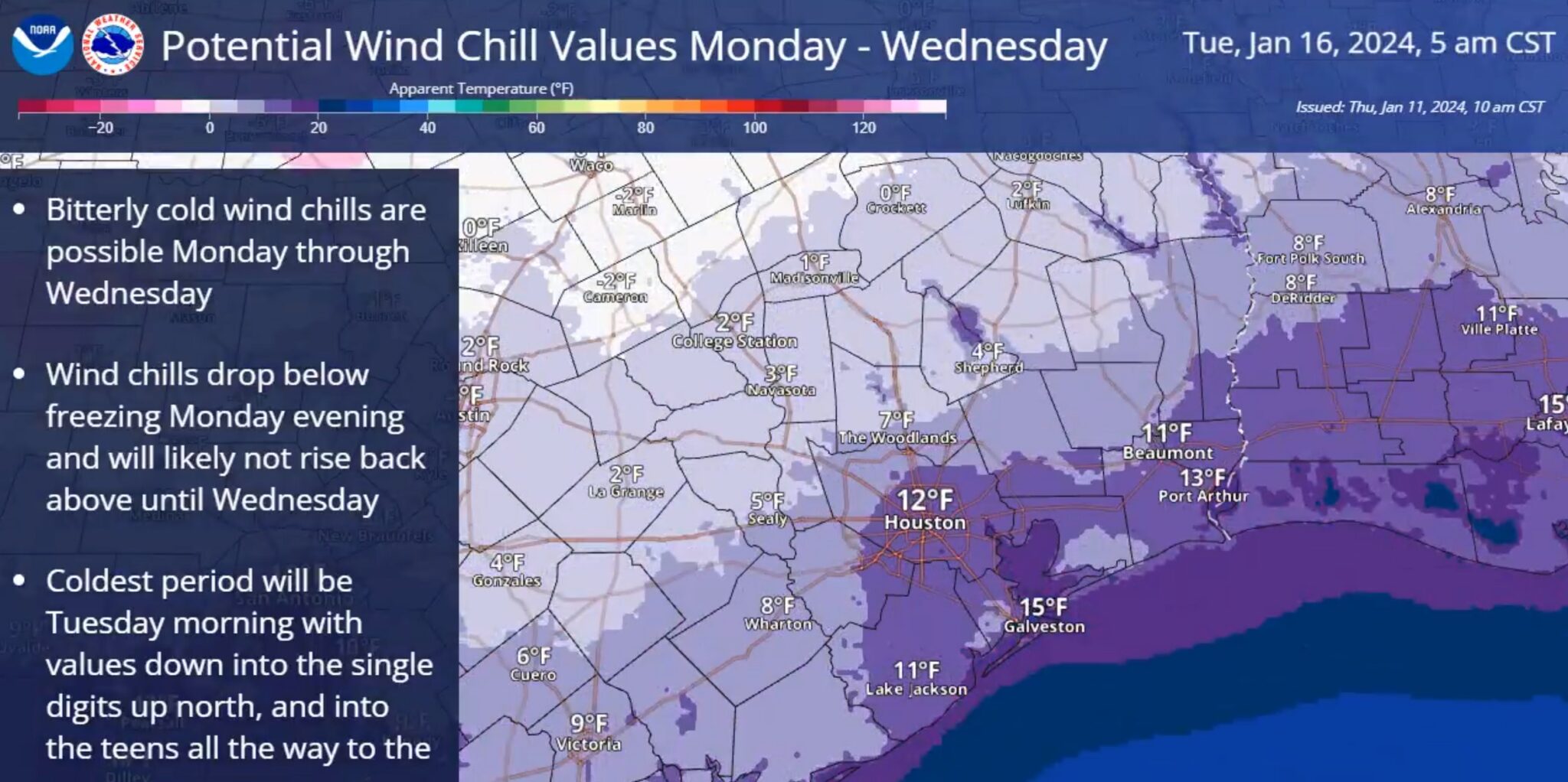 Houston Temperatures Could Dip Into 20s, Teens With Impending Arctic ...