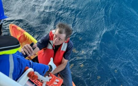 Carnival Jubilee's team rescued two men who were in a kayak in the Gulf of Mexico
