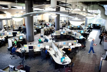 The open lab area at San Jacinto College's Central Campus in Pasadena on August 25, 2014.