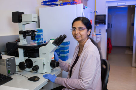 Meghana Trivedi, professor of Pharmacy and Pharmacology, is working to demonstrate that nebivolol can be used as an easily available and economically viable treatment for triple-negative breast cancer patients.