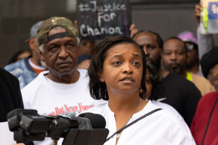 Shanetta Lewis, the mother of Charion Lockett, who was killed by Houston police in February 2022. 
