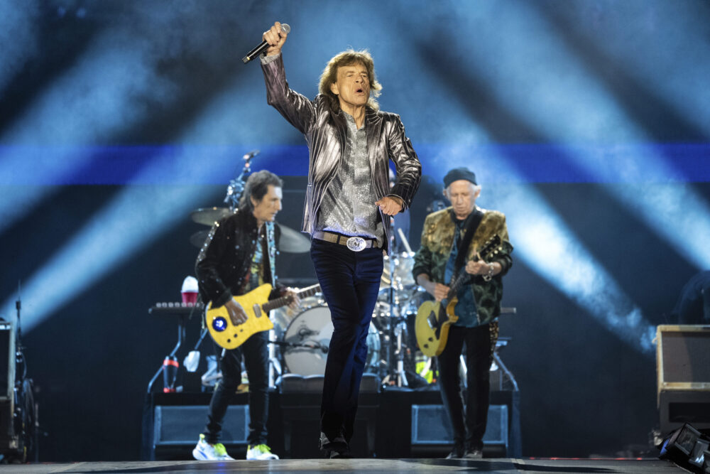 Mick Jagger, Rolling Stones performing at NRG stadium
