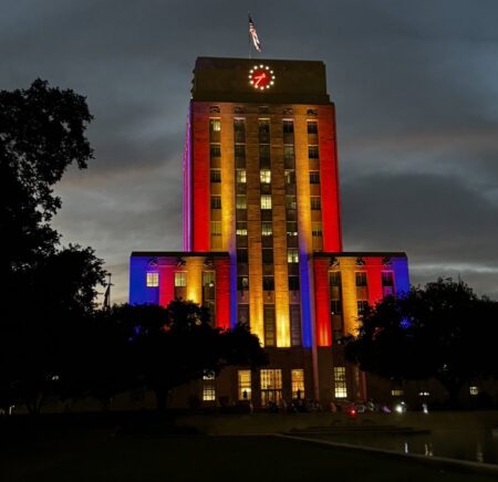 Houston City Hall Lawson Lights
