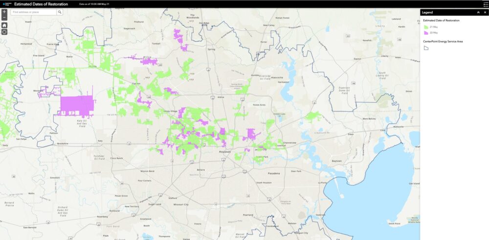 CenterPoint Outage Map May 2024