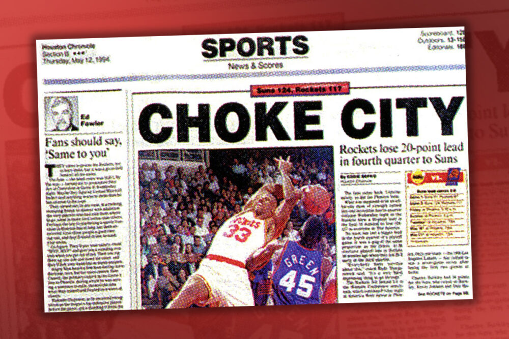 Choke City headline in the Houston Chronicle