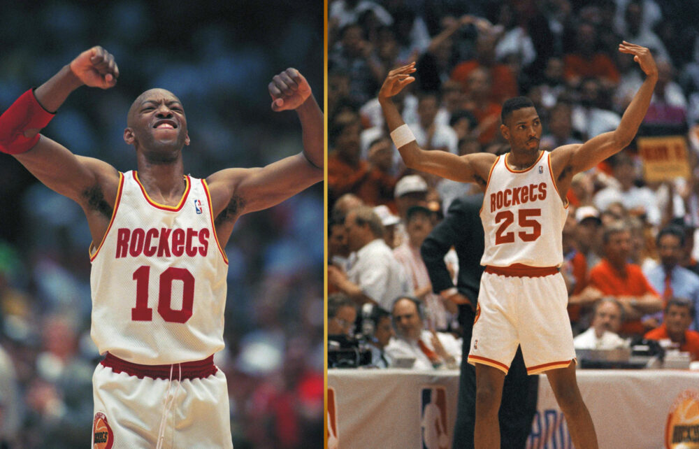 Sam Cassell and Robert Horry during the 1994 NBA Finals.