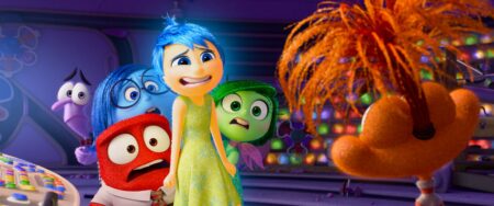 Still of Inside Out 2 showing characters assembled