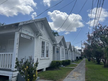 shotgun style row houses which house the art for Project Row Houses.