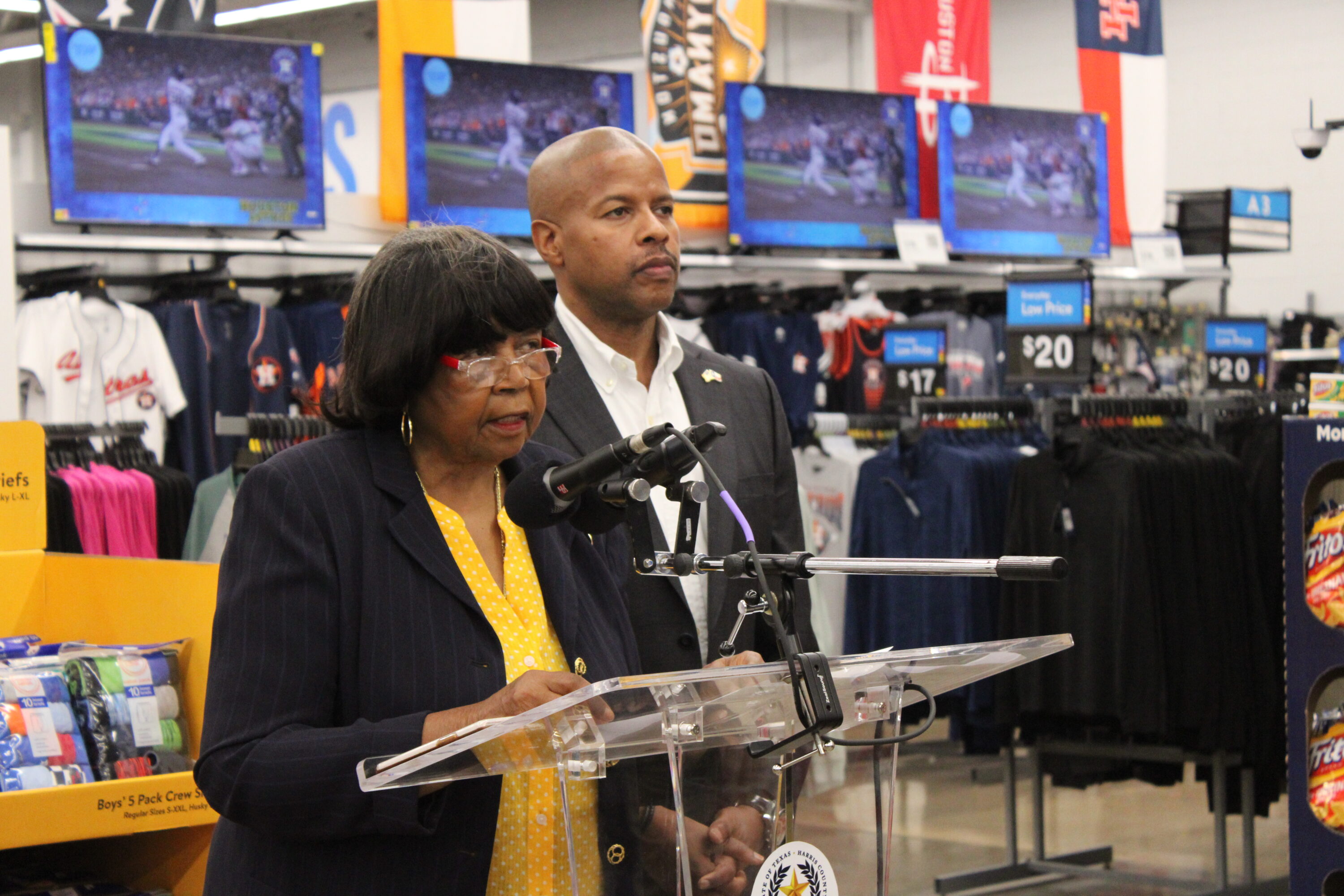 State Representatives Ron Reynolds and Alma Allen held a press conference on Friday, August 8, 2024, in preparation for the state tax holiday.