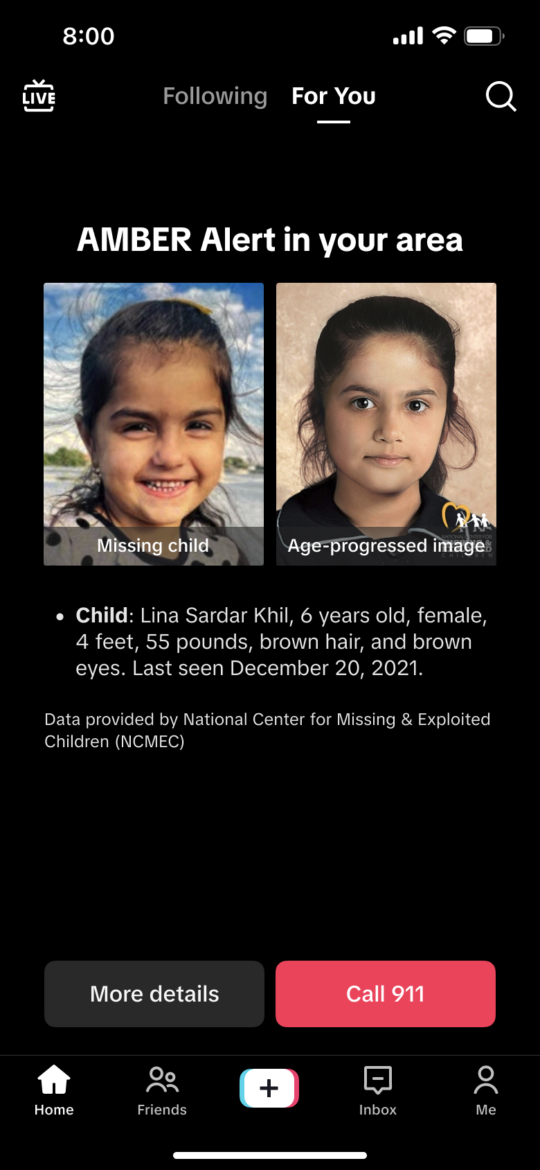 Amber Alert Today 2024 - Gaynor Sherye