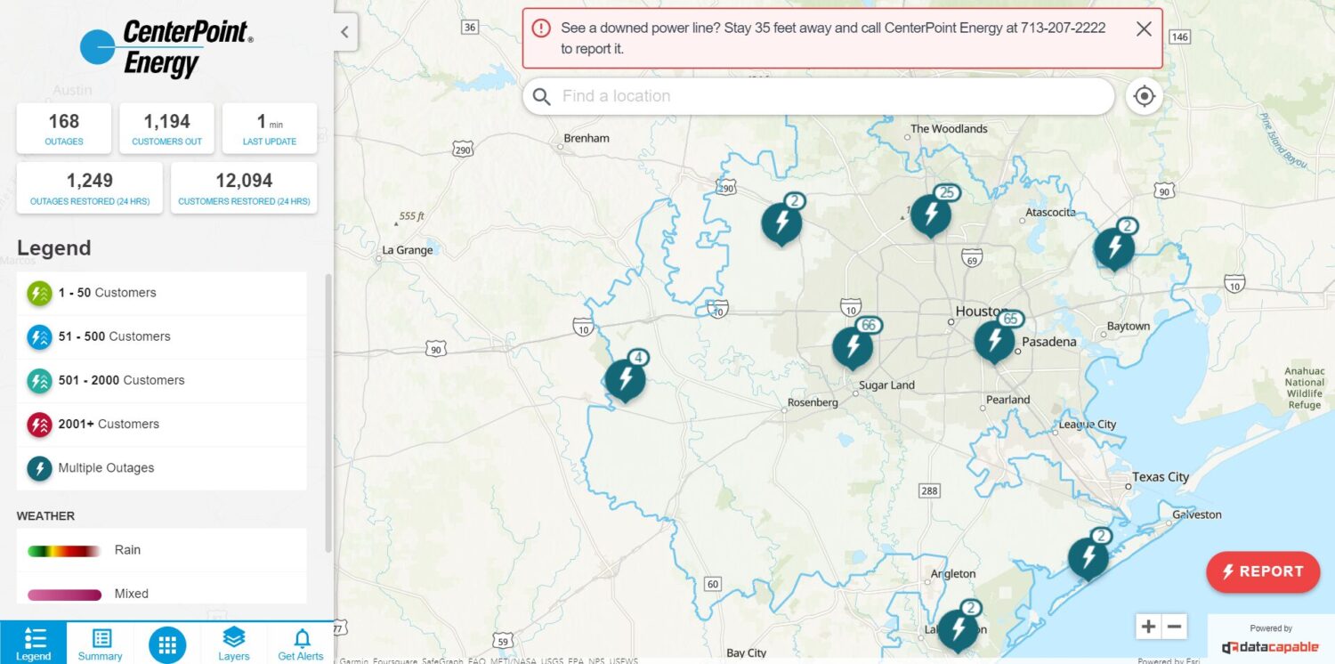 New CenterPoint outage tracker goes live ahead of Tropical Storm Francine – Houston Public Media