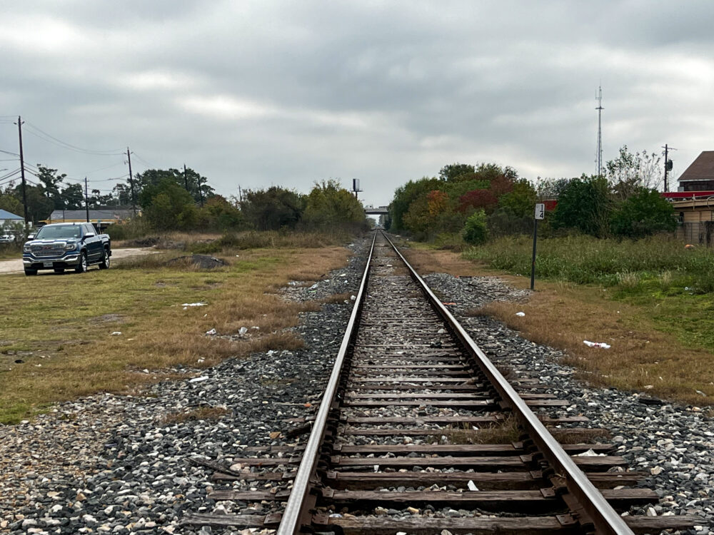 A section of the Union Pacific Railroad tracks near where 15-year-old Sergio Rodriguez was fatally struck by a train.