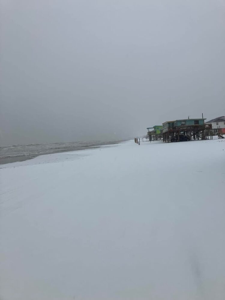 Galveston snowfall (Photo Credit: Nic Morrow)