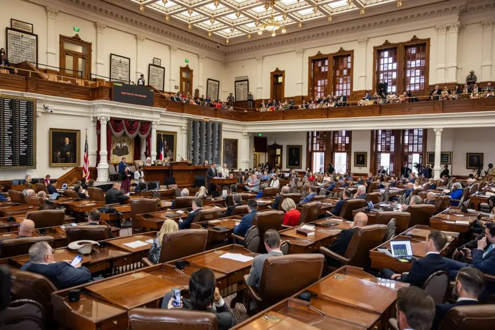 The members of the Chamber of Representatives of Texas listen to the appointments of appointment for the new speaker of the House on the first day of the 89th legislative session of Texas on Tuesday January 14, 2025 in Texas State Capitol Building. Michael Minasi / Kut News