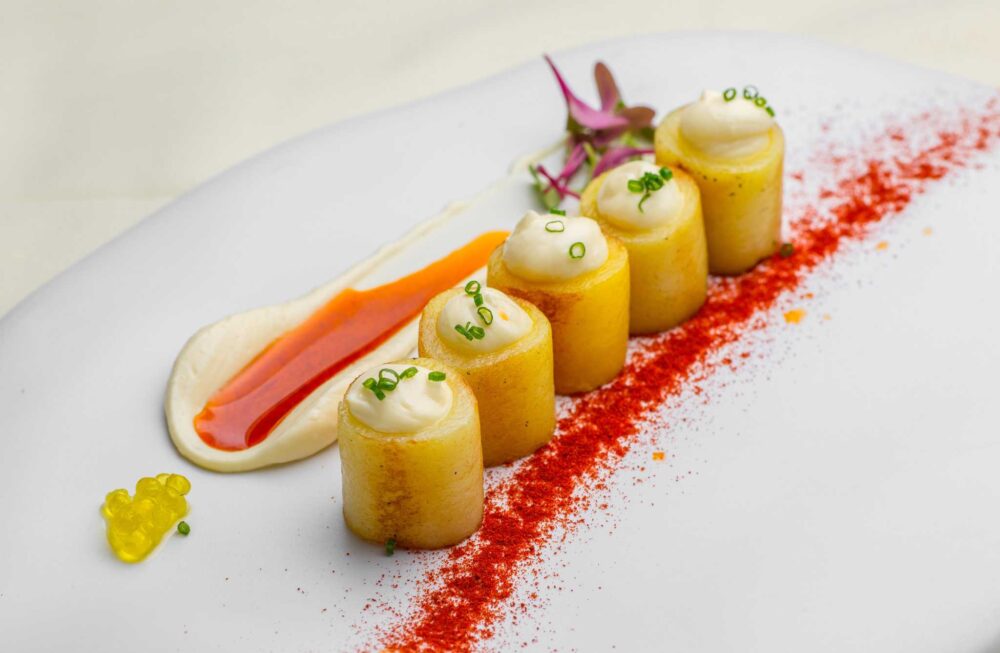 Patatas Bravas BCN (potatoes with spicy oil and aioli) at BCN Taste & Tradition photographed July 18, 2018 in Houston, Texas. (Photo by Nick de la Torre)