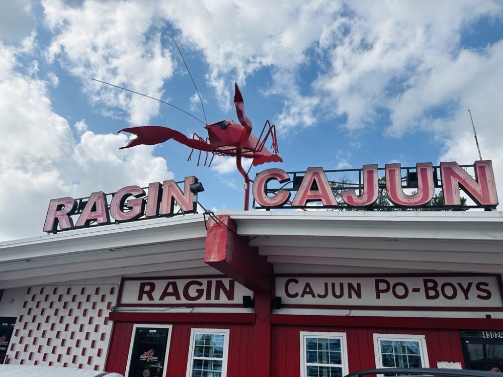 The Ragin' Cajun restaurant in Houston on Tuesday, April 14, 2026. (Photo Credit: Natalie Weber / Houston Public Media)