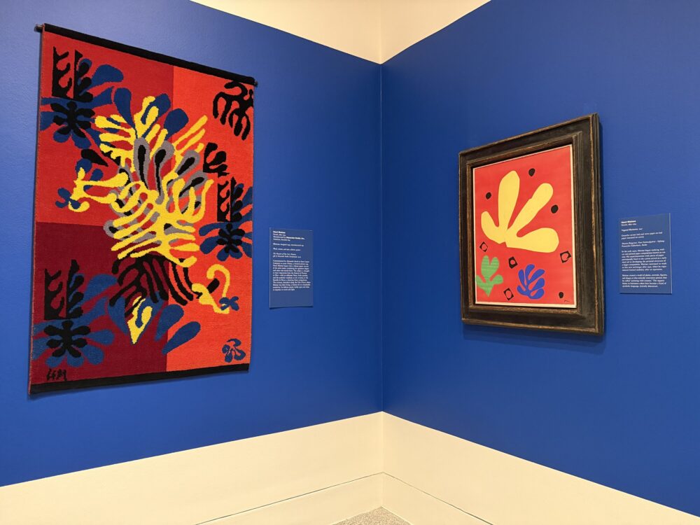 Two pieces by Matisse on display at the MFAH (Photo Credit: Sophia Jozwiak/Houston Public Media)