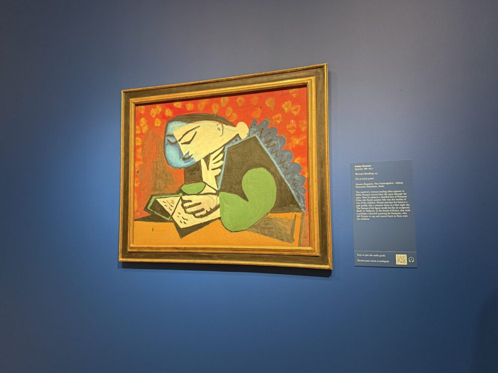Picasso's "Woman Reading" painting on display at the MFAH (Photo Credit: Sophia Jozwiak/Houston Public Media)
