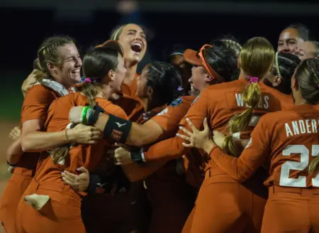 University of Texas clinches back-to-back softball championships with win over Texas Tech