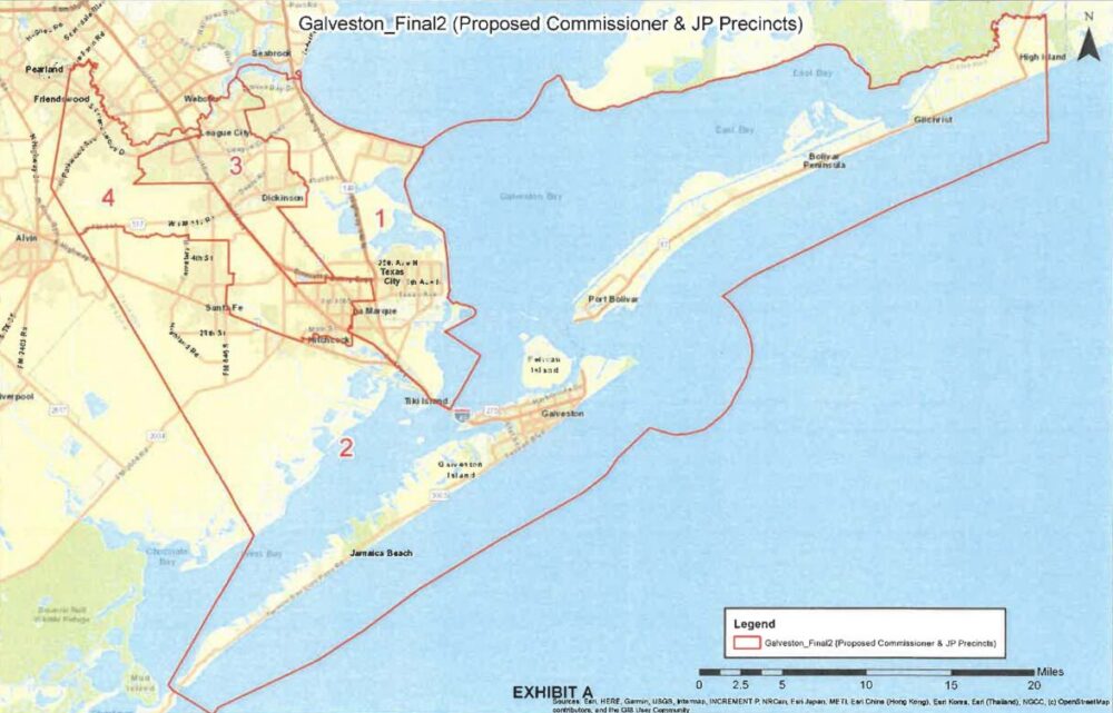 Galveston County commissioners approve new precinct map despite ...