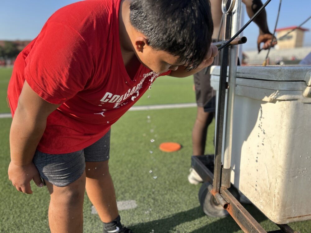 Katy High School Football Water Break