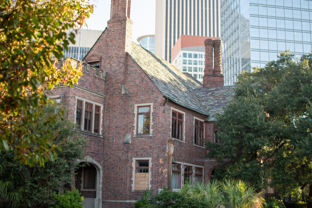 The historic Kirby Mansion, located at 2000 Smith St. in Houston, October 9, 2026. (Photo credit: Kyle McClenagan/Houston Public Media)
