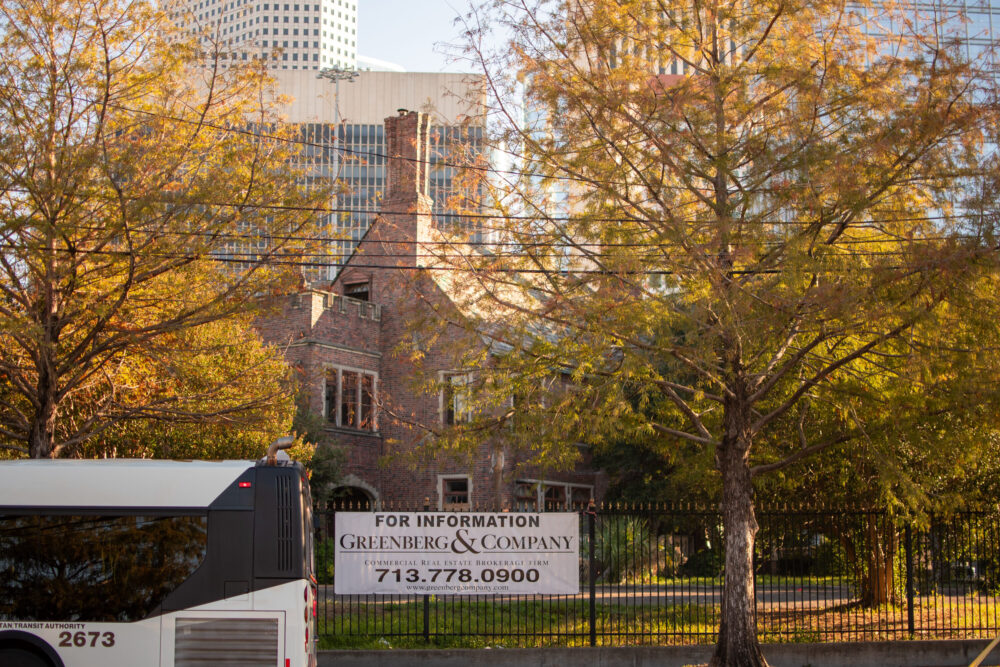 The historic Kirby Mansion, located at 2000 Smith St. in Houston, October 9, 2026. (Photo credit: Kyle McClenagan/Houston Public Media)
