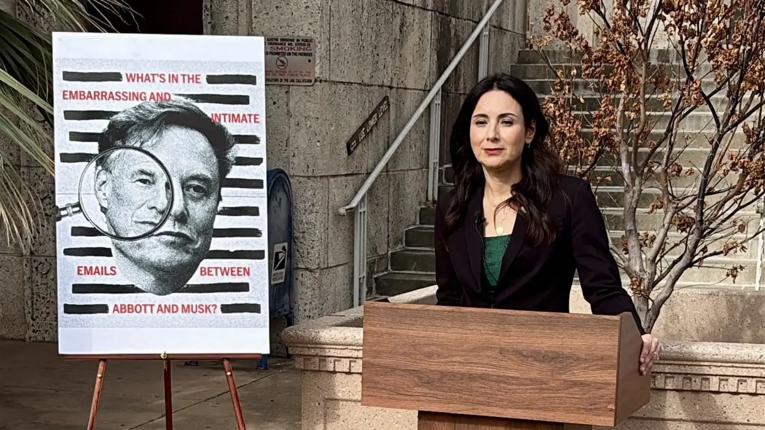 Gina Hinojosa wins court order to review Abbott-Musk emails, Gov. Abbott appeals | Houston Public Media